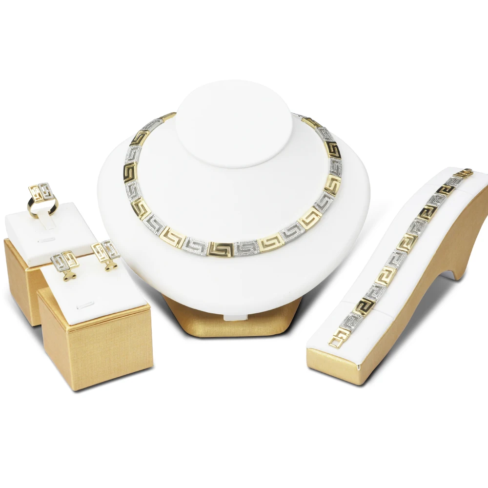 Дубай Винтаж золото Цвет Ювелирные наборы Нигерии Свадебный африканские бусины