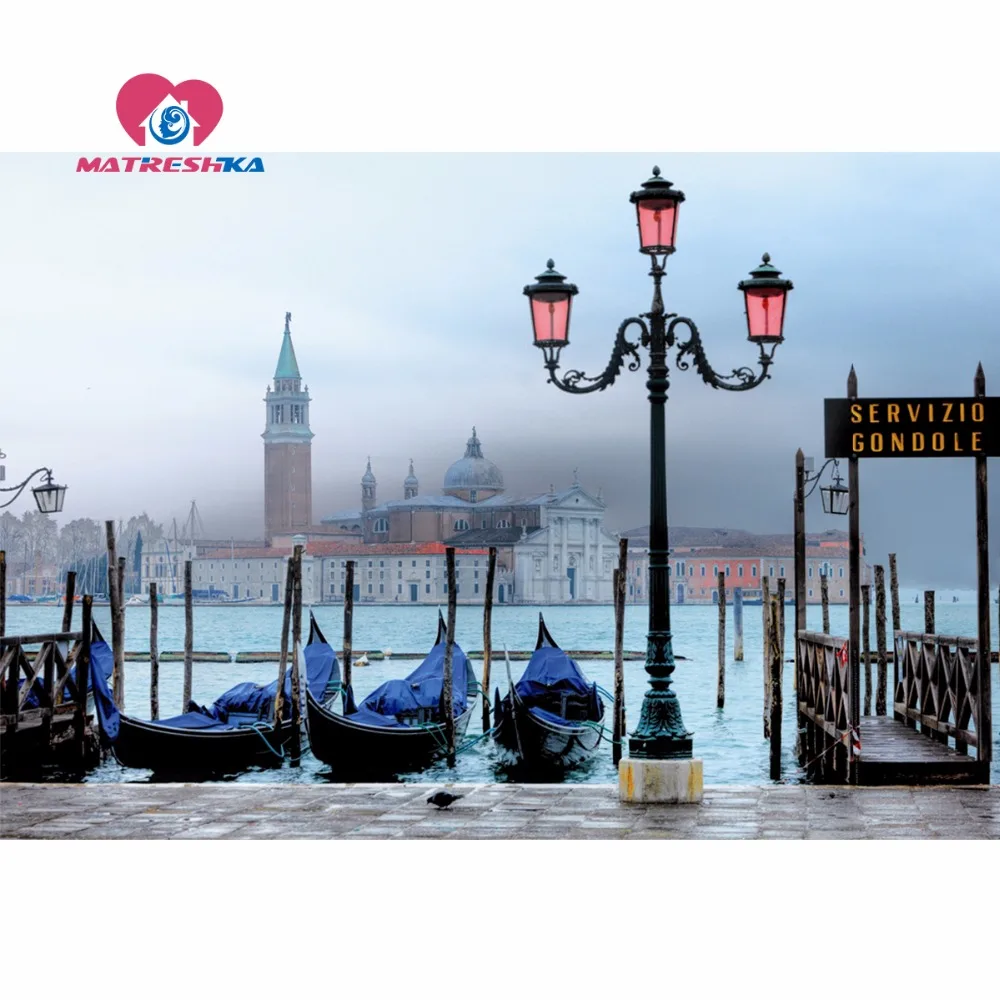 Diamond mosaic full landscape outline wharf diy 5d diamond painting Pictures of embroidery Cross stitch kits kit | Дом и сад