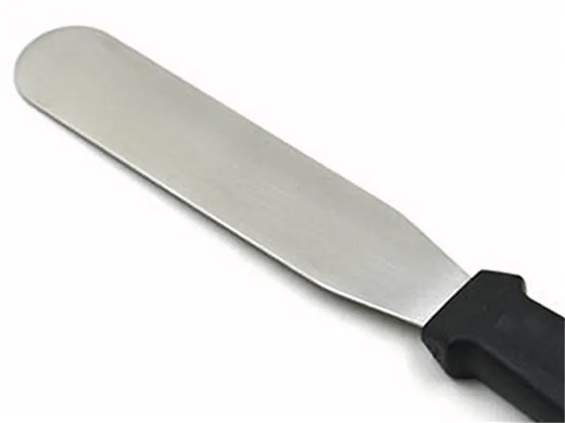 Шпатель для глазировки из нержавеющей стали прямая пластиковая ручка 6 8 и 10