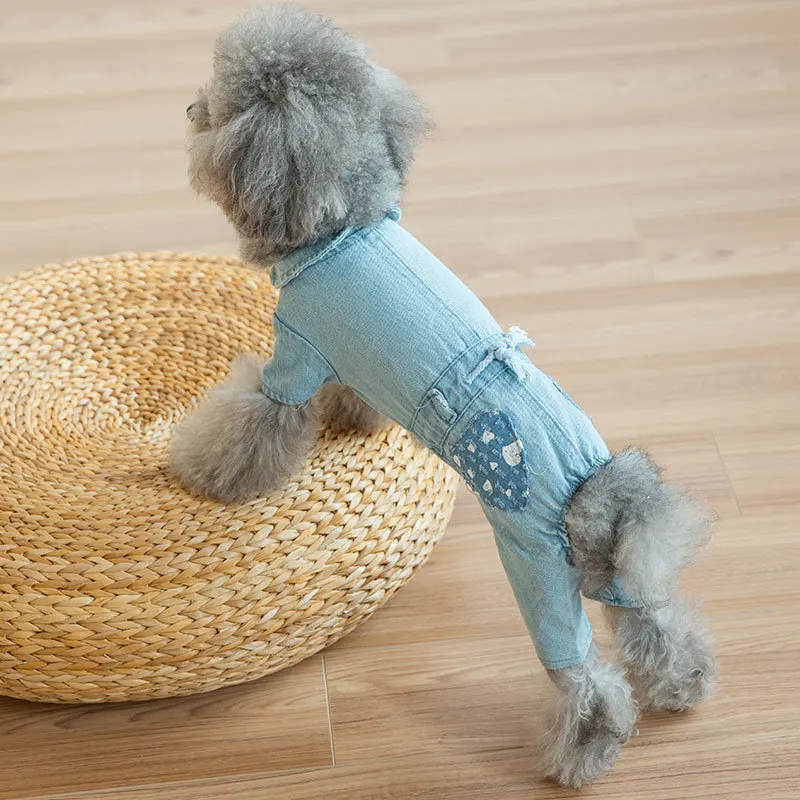 Pets Pocket Cowboy Sweater Dog Clothes Spring Summer Wear Tai Dibo Beautiful Than Xiongxiaoxing Four | Дом и сад