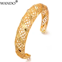 wando 1pcs gold color dubai bangles for women ethiopian bracelets bangles middle east wedding jewelry african christmas gifts