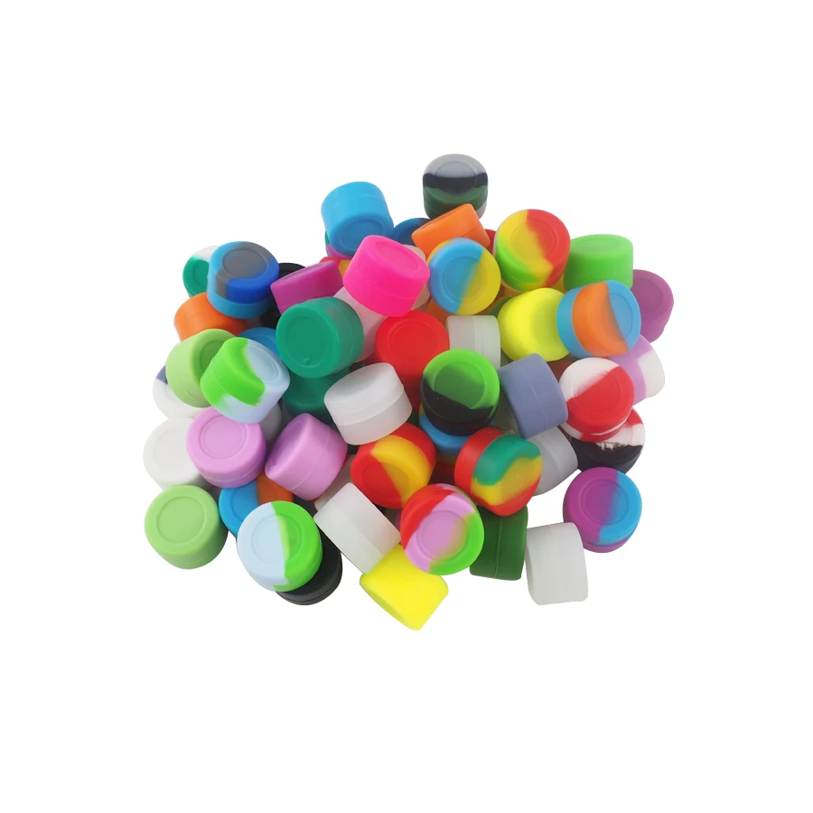 

100 pcs 3ml Silicone Jar Containers Non Stick Silicone Oil Kitchen Container Jar Storage