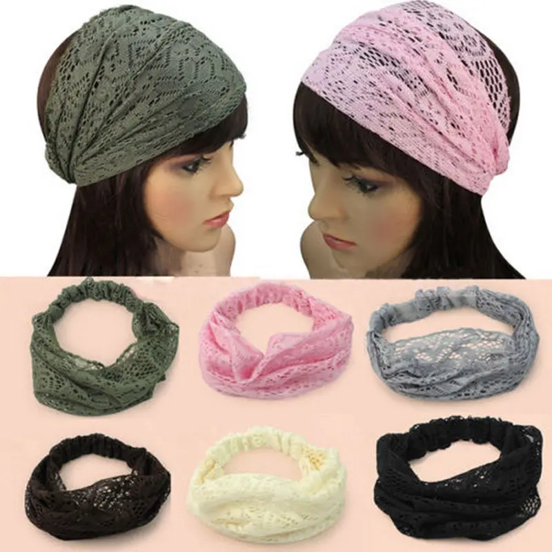 1 шт. Boho женские банданы для девочек кружевная Цветочная пляжная повязка волос