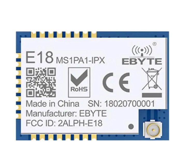 E18-MS1PA1-IPX CC2530+ CC2592 CC2530F256+ PA(CC2592) беспроводной модуль 2,4 г zigbee PEX/IPX 20dBm/0,8 км IO/0,2 км 4 дБ - Комплект: E18-MS1PA1-IPX