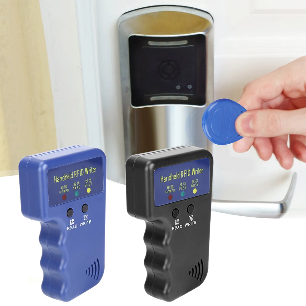 Ручной 125 кГц RFID копировальный аппарат EM4100 ID Считыватель Карт Писатель программист Дубликатор 3 шт. записываемые брелки/бирки Лифт копия
