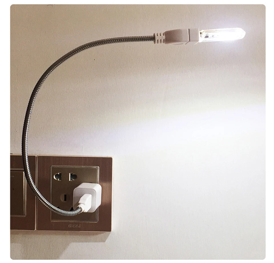 

DC5V LED Night Light Mini USB 3/8 / 24LEDs Book Lamp Extension Pole For Camping Reading PC Laptop Power Bank usb Portable lights