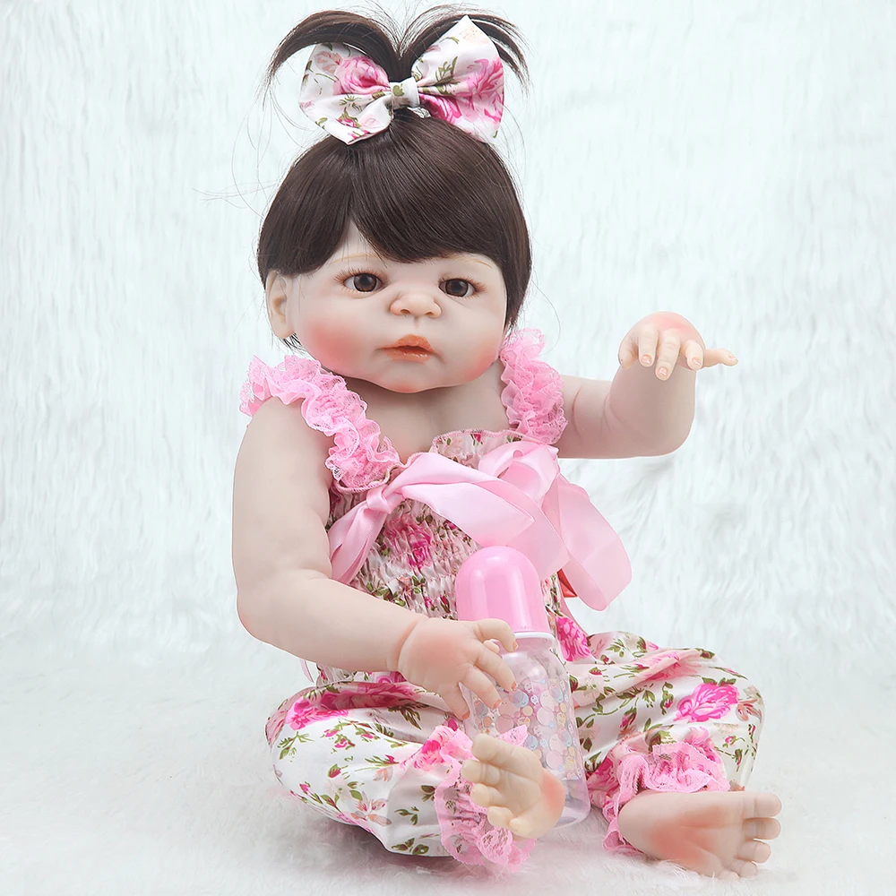 Forrsdor Boneca Reborn 17 дюймов мягкие силиконовые виниловые куклы 45 см реалистичные Bebe для