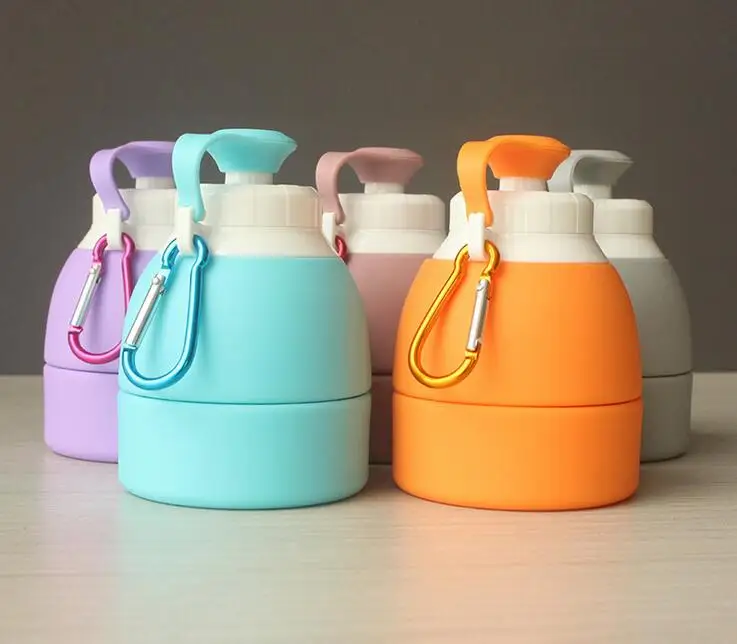580ML Portable Sport Water Bottle Silicone Outdoor Travel Drinking Collapsible Folding Coffee Tea Cup Drink 50P97 | Дом и сад