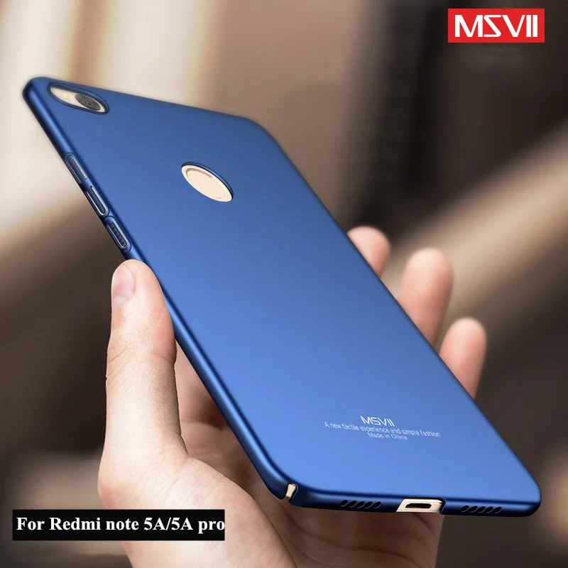 MSVII для Xiaomi Redmi Примечание 5A чехол для Redmi Note 5A prime pro Global чехол Note5a ультра тонкий полная защита жесткая задняя крышка из ПК