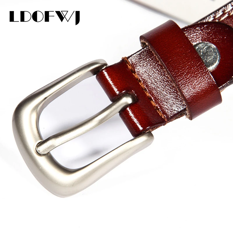 LDOFWJ 2018 Hot Fashion Women Belts Leather Metal Pin Buckle Waist Belt Waistband woman High quality Second Layer Cowskin | Аксессуары