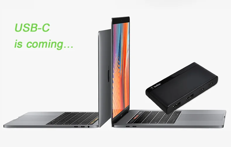 Belkin оригинальный 4-Порты и разъёмы мини Тип usb-C концентратор (2 * USB-C 2 USB-A) для MacBook Pro