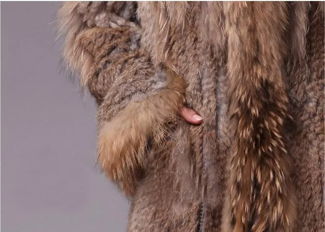 2016 S-XXL меховое пальто из кроличьего меха модная новинка корейский Кролик 100%