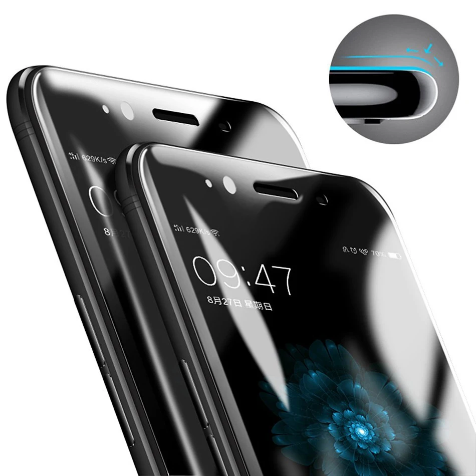 2 шт. 5D изогнутый край 4D обновление защитное закаленное стекло для Xiaomi mi A1 6 5X