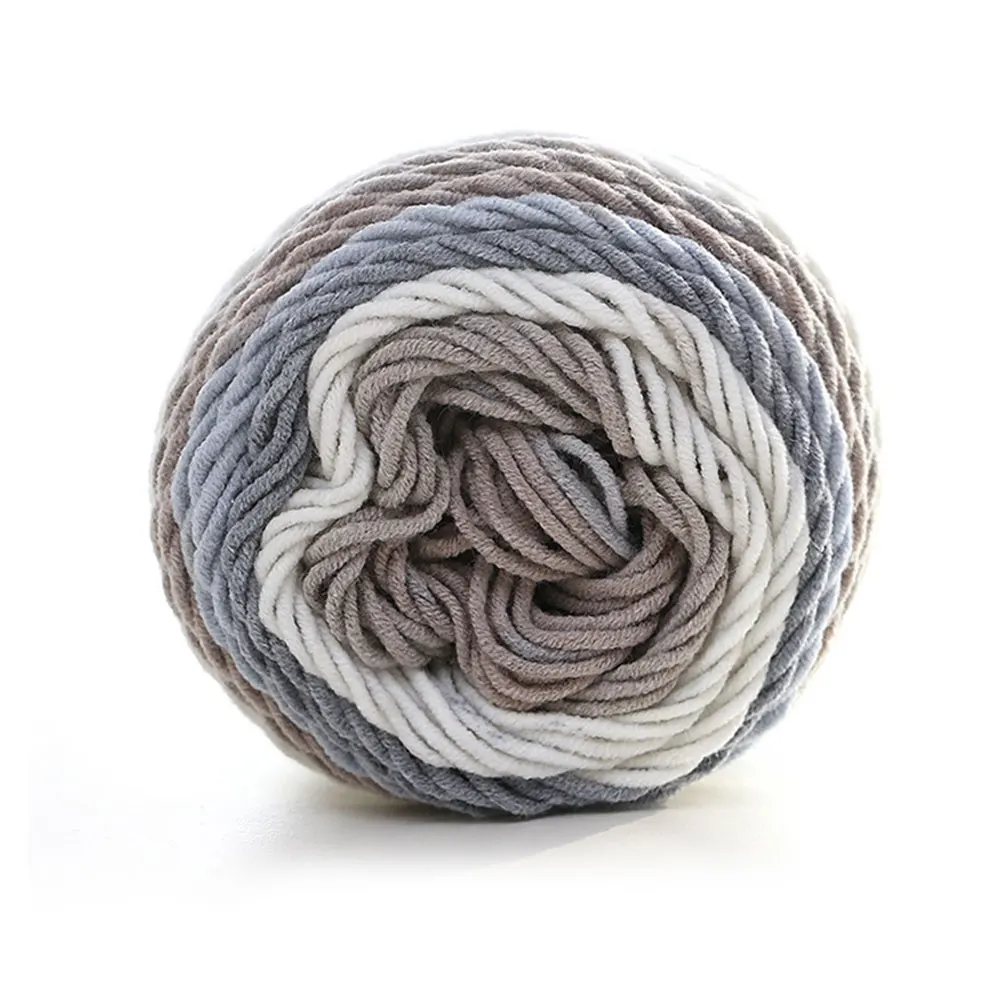 Теплый Радужный Хлопковый вязаный вручную шерстяной свитер 5 нитей 100 г зимний