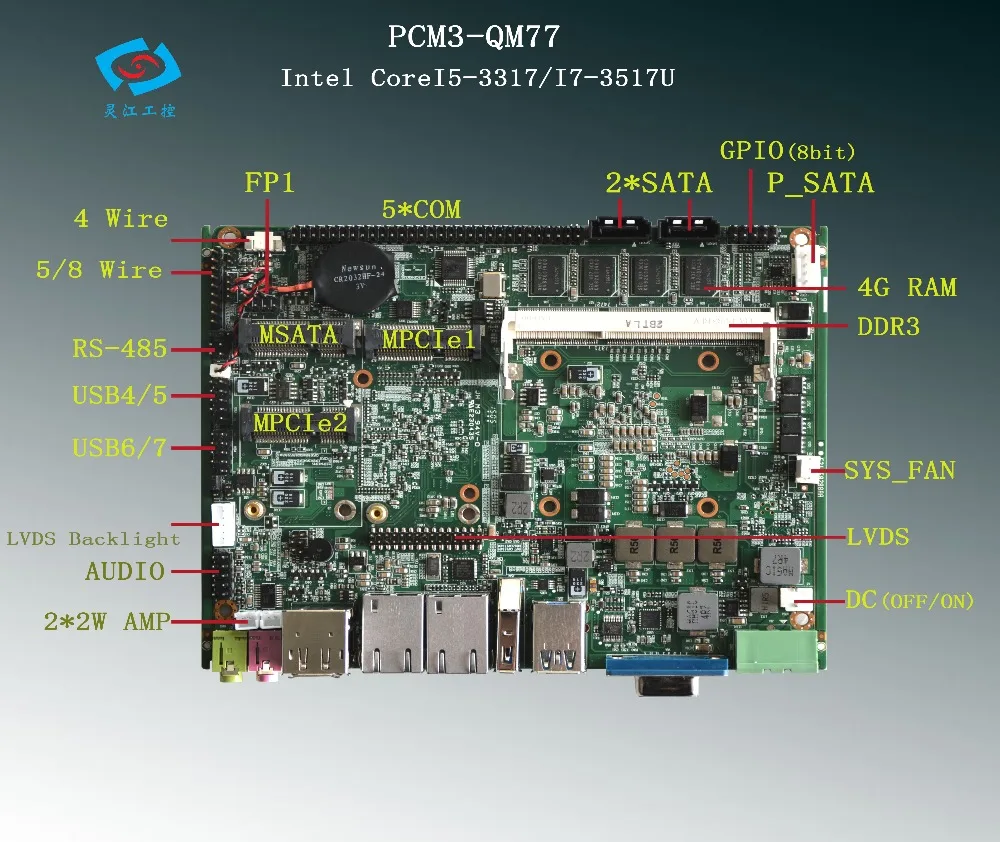 Безвентиляторный однобортный компьютер 3 5 дюйма 4G RAM|3.5 single board computer|ram 4gram computer |