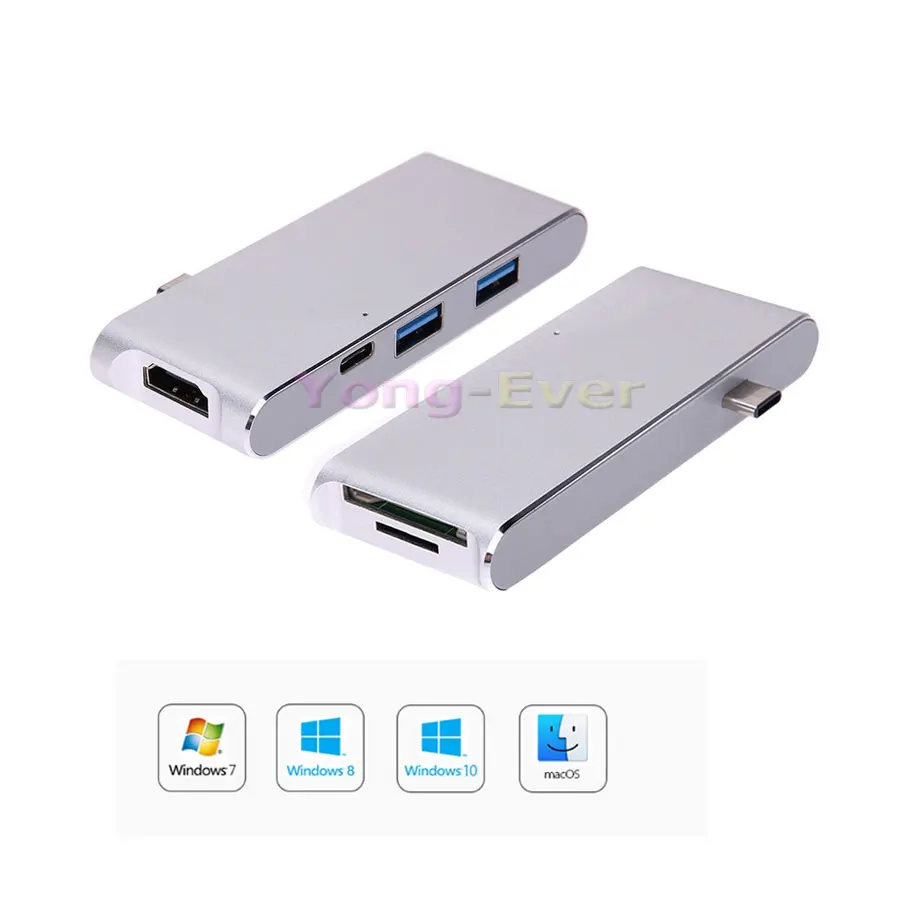 6 в 1 USB C Тип 3 концентратор ж/Тип Мощность доставки зарядная док станция с