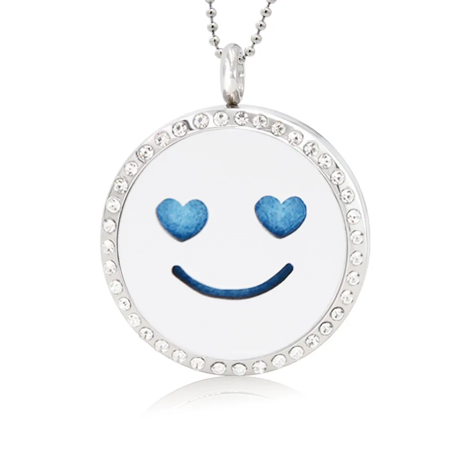 Медальон с рассеивателем улыбающегося 30 мм магнитный кулон из нержавеющей стали