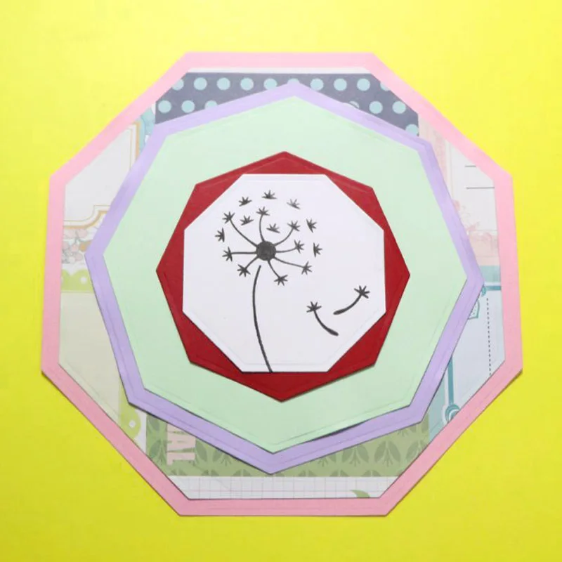Large Cutting Dies Plain Octagon Scrapbook Cardmaking DIY Paper Craft Metal Stencil Surprise Creation | Дом и сад
