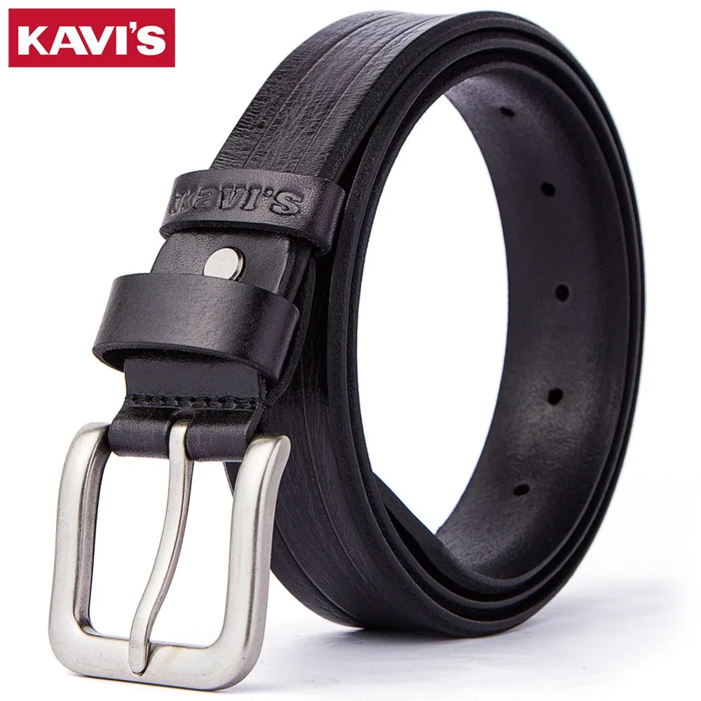 KAVIS, мужской ремень, коровья кожа, ремни, брендовые, дизайнерские, модные, формальные, с пряжкой, черный, кофейный, из натуральной кожи, ремни для мужчин, для мальчиков