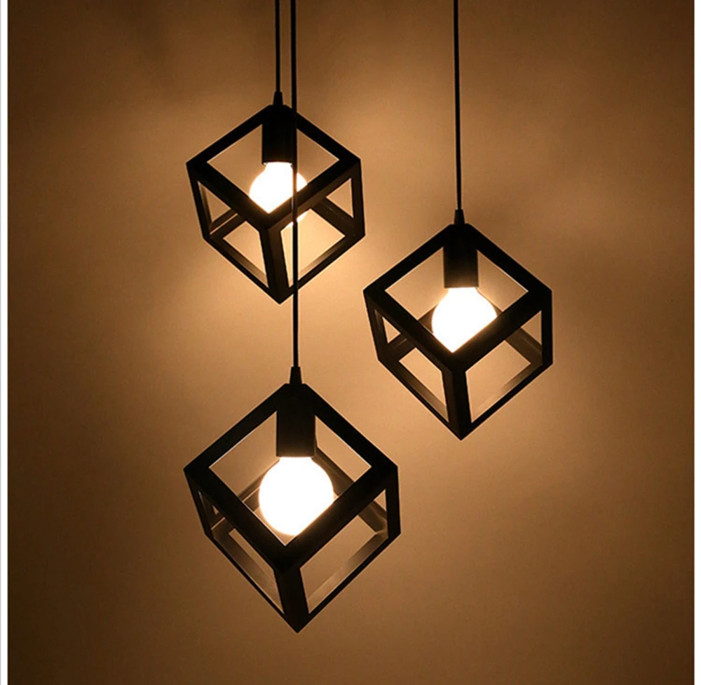 Европа Простой Площадь Искусств подвесной светильник led железа современной моды