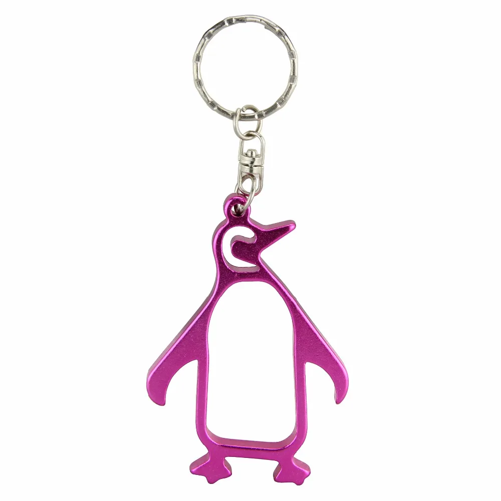 Темлум 6 шт. Алюминиевый сплав Милый пингвин-бутылочный открывашка для пива с ключами Свадебные подарки можно персонализировать логотипом Ключница на.