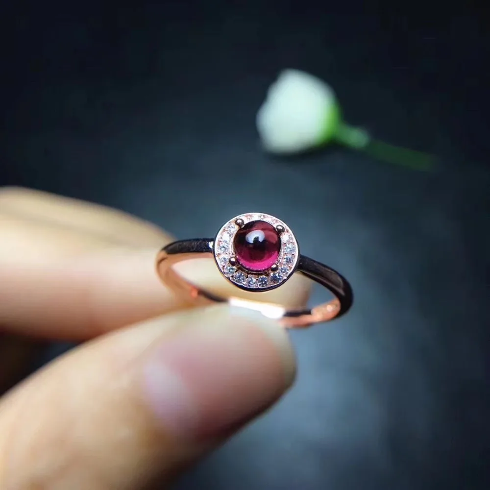 S925 серебро натуральный зеленый изумруд gem Кольцо с натуральными драгоценными камнями кольцо Модные Изящные маленькие круглые женщина Нарядная, для девочек подарок ювелирные изделия