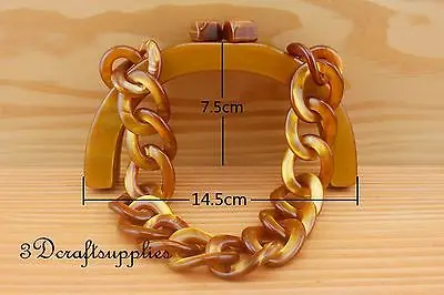 Рамка для кошелька 5 3/4 дюйма x 3 полукруглая с ручкой из акриловой смолы Y51|purse