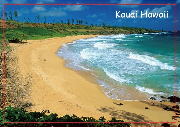 

USA Travel Magnets Gifts Donkey Beach, Kauai, Hawaii Travel Refrigerator Magnets 20499 Rectangle 78*54*3 mm