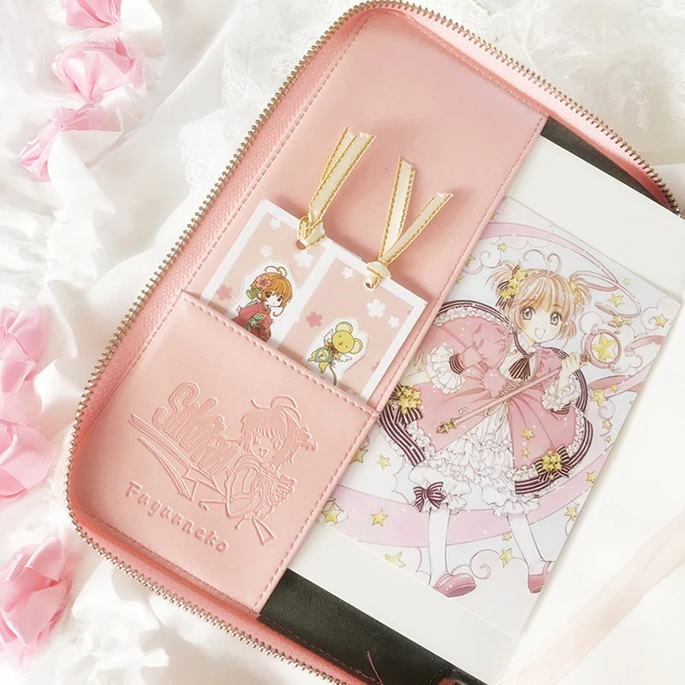 CardCaptor Sakura розовый Techo многоразовый Блокнот Binder персональный планировщик журнал на молнии дневник с расписанием книга косплей реквизит подарок