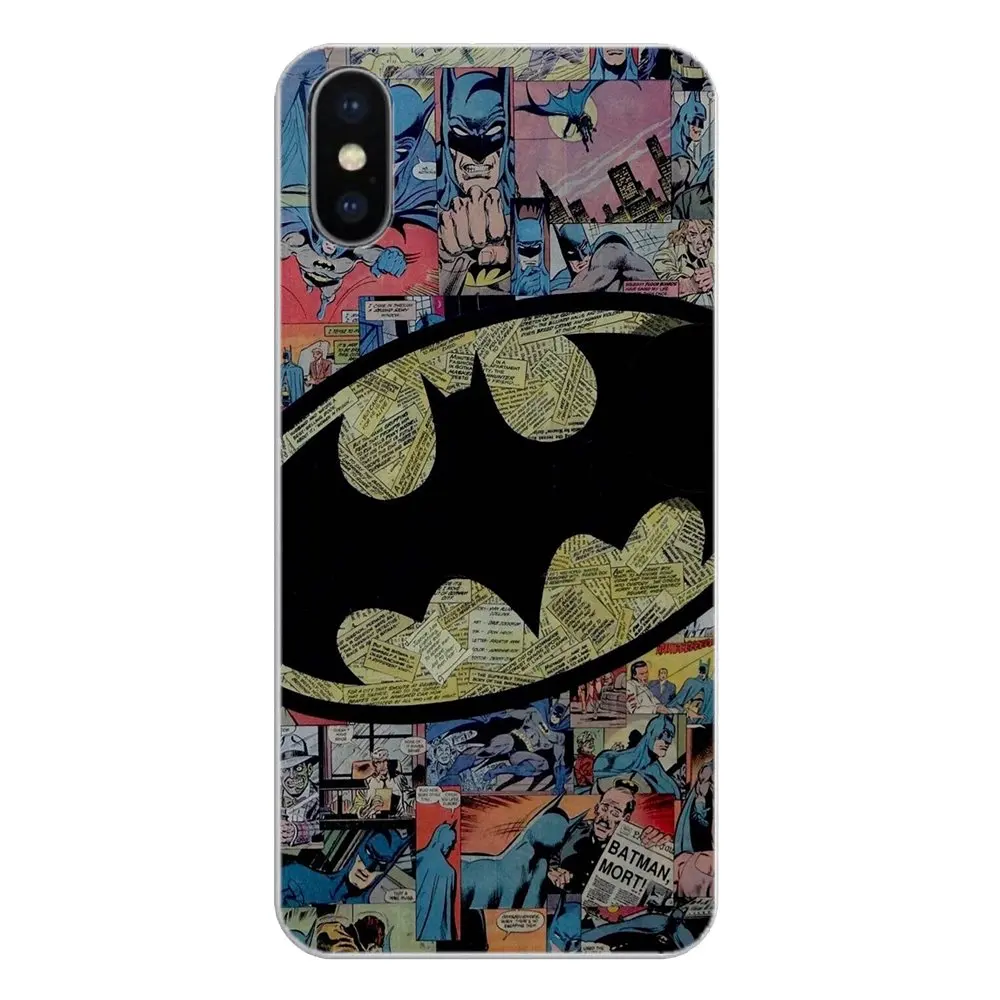 Силиконовый чехол Бэтмен супергерой для iPhone XS Max XR X 4 4S 5 5S 5C SE 6 6S 7 8 Plus Samsung Galaxy J1 J3 J5