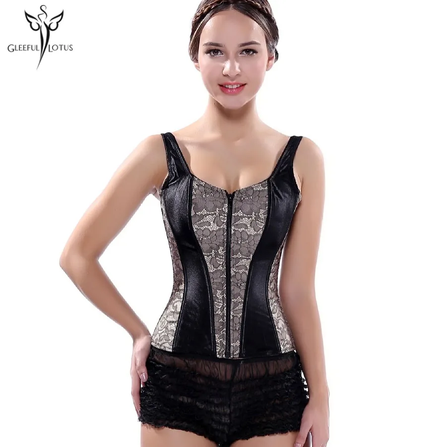 Женский корсет на молнии жилет кружевной моделирующий ремень для живота