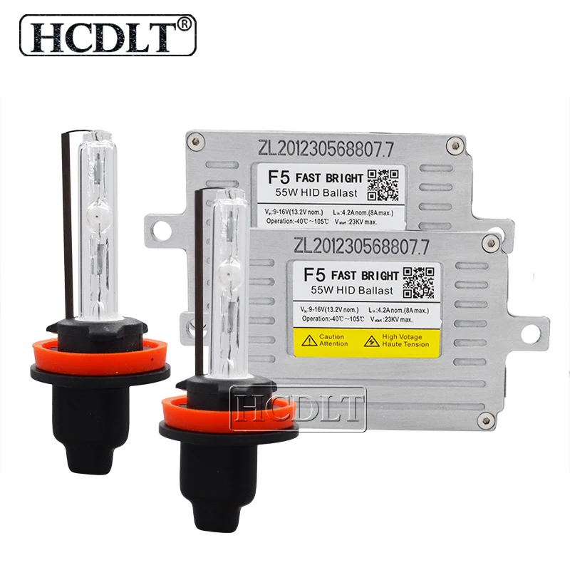 HCDLT AC 55 Вт Xenon H7 Cnlight H1 H3 H11 HB3 HB4 D2H комплект для преобразования HID DLT F5 Быстрый яркий