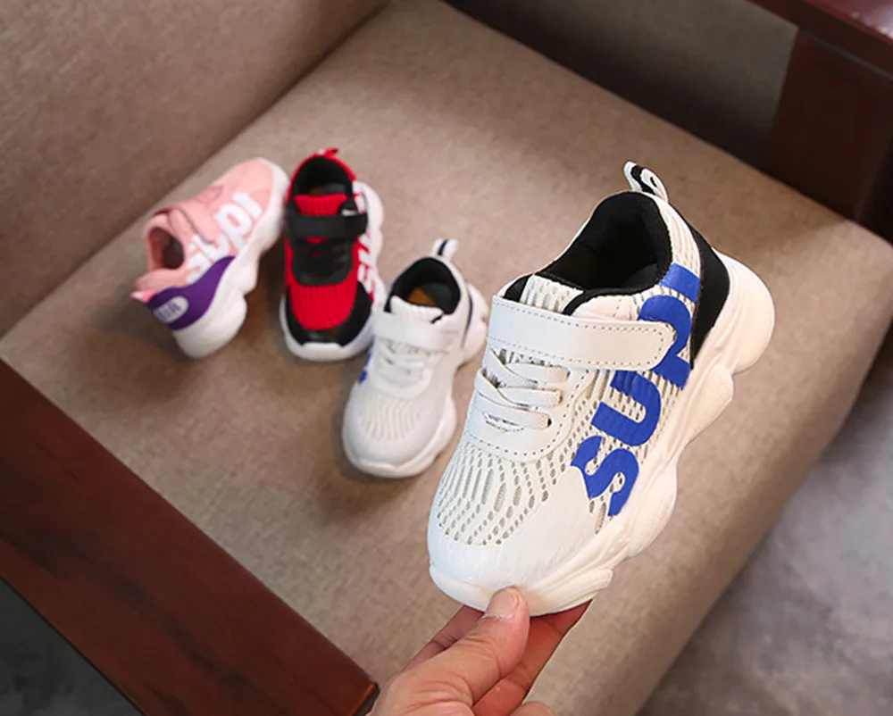 MUQGEW Toddler Kids Baby Shoes Boys Girls Print Mesh Sneakers Girl net cloth casual First Walkers Anti-slip Sports | Детская одежда и