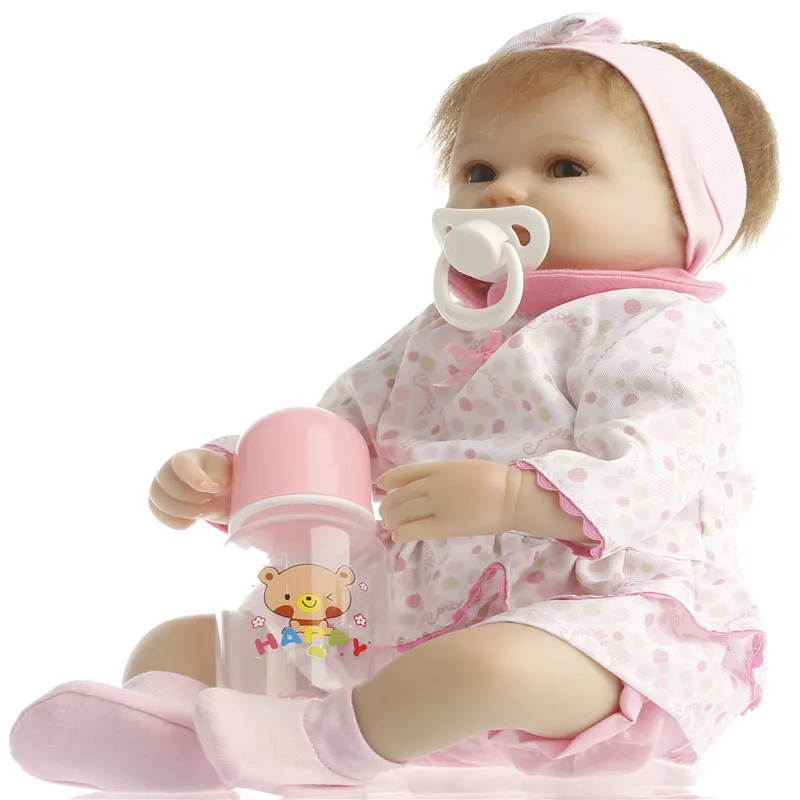 SanyDoll 18 дюймов 42 см силиконовые куклы для новорожденных Реалистичная кукла