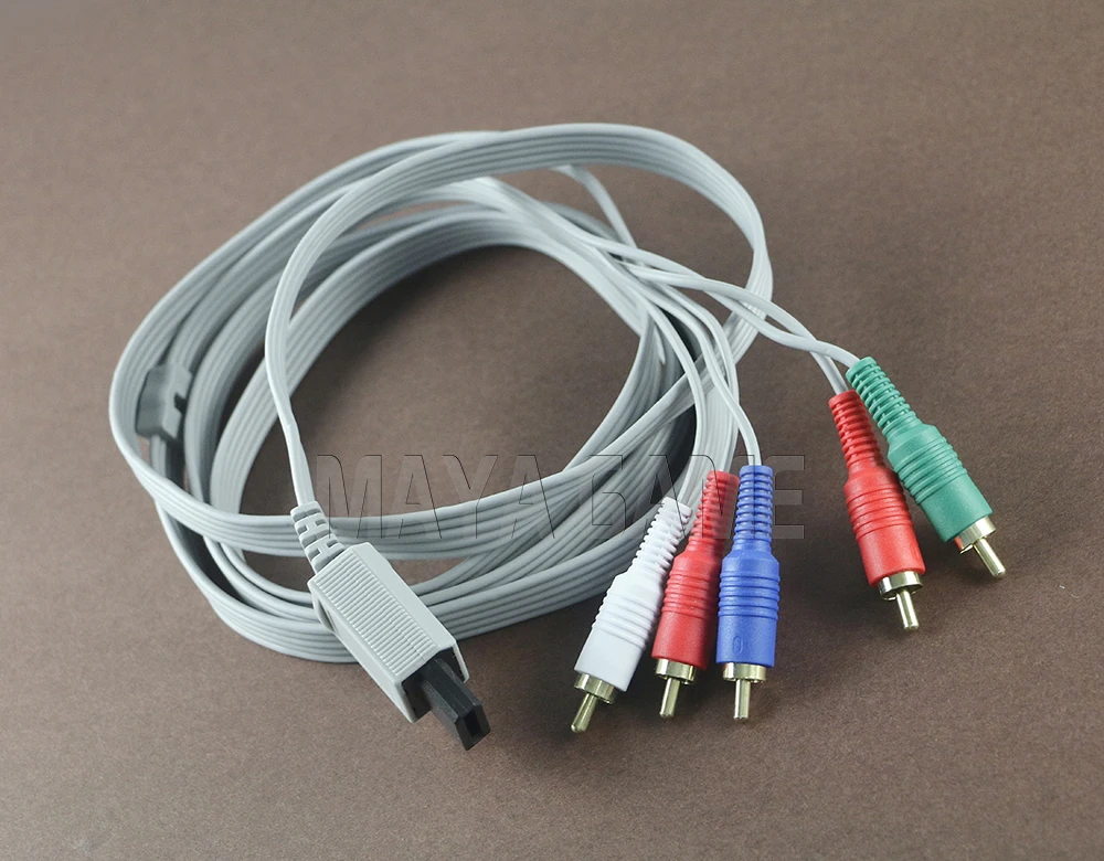 

30pcs/lot 1.8m Component AV Cable High-Definition 1080i/720p HDTV AV Audio Adapter Cable Cord Wire 5RCA For Nintendo Wii