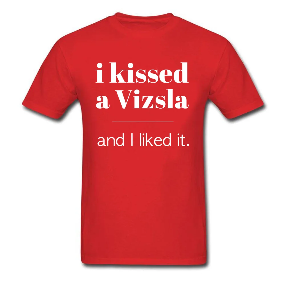 Мужская футболка с надписью I Kissed A Vizsla принтом и топы для влюбленных парные