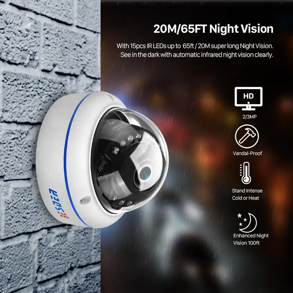 Besder H.265 8CH 4MP POE NVR комплект аудио запись CCTV система безопасности 48 В PoE IP камера P2P Крытый Открытый комплект видеонаблюдения
