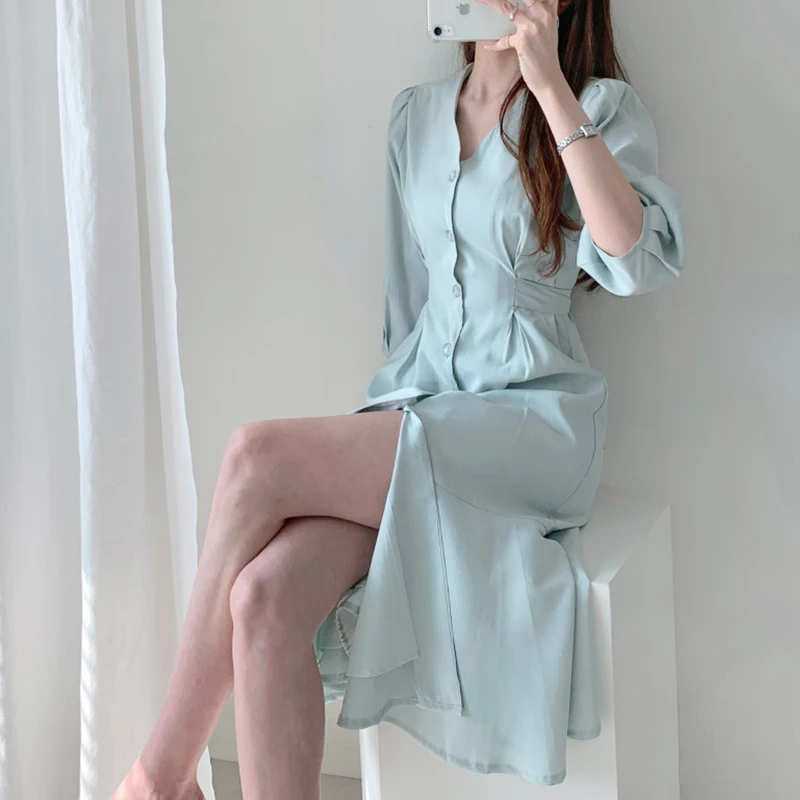 Бандажное платье для женщин, весна-лето, vestidos, элегантные, офисные, вечерние, корейский стиль, приталенное платье