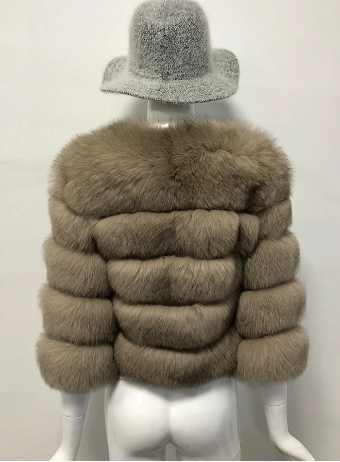 Пальто из натурального Лисьего меха, куртка, жилет, короткий рукав, куртка, Женское зимнее теплое натуральное пальто из настоящего меха, меховая куртка, пальто из лисьего меха