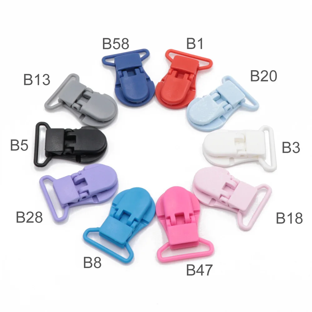 

* 50Pcs/Lot 25mmTail Gourd Shape Pacifier Clip Holder Baby Dummy Soother Suspender Toddler DIY Nipple Chain Accessories