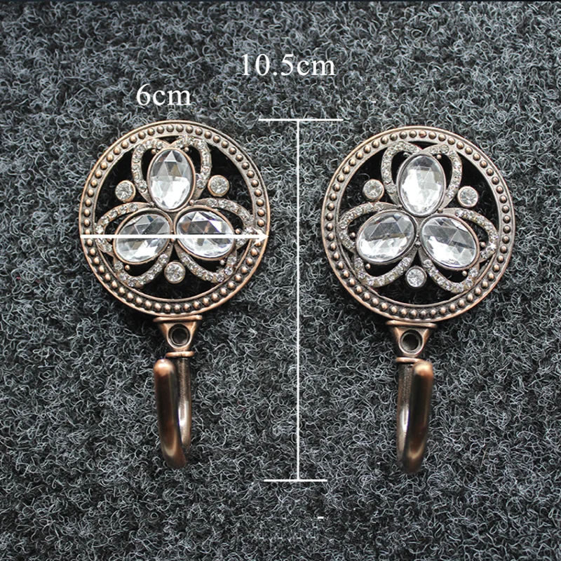 

2Pcs/set Curtain wall hook Metal Curtain Hooks Tassel Wall Tie Back Hanger curtain accessories Coat Hook Hanger Home Decoration