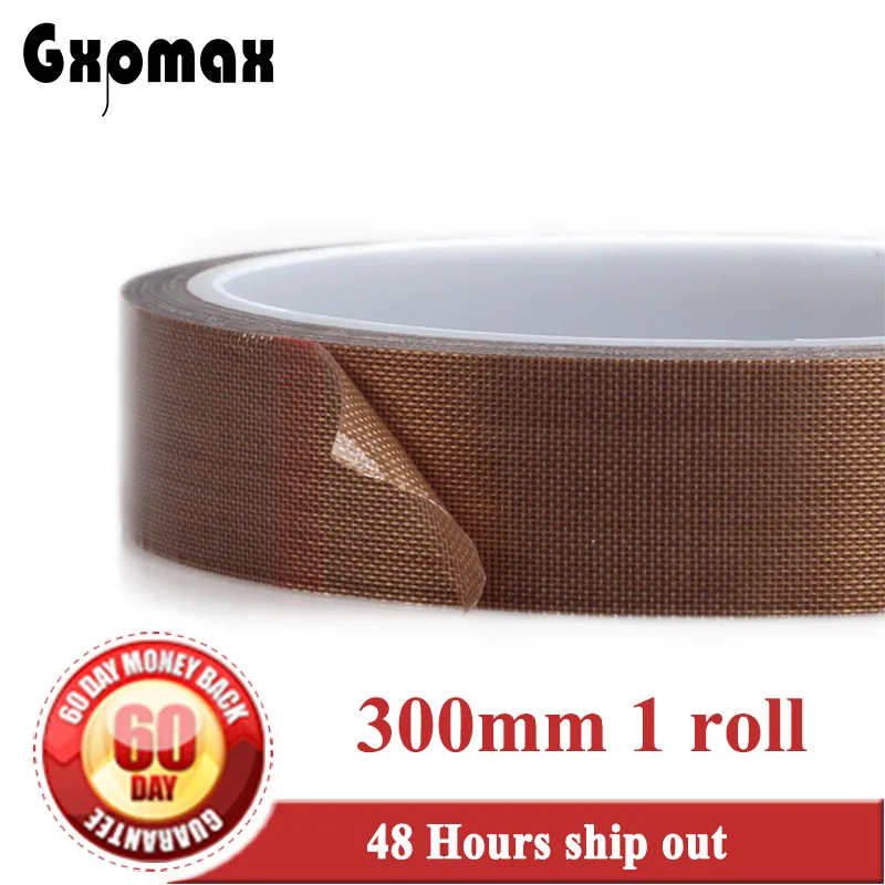 (300mm*10M*0.13mm thick) 30cm, PTFE High Temperature Withstand Adhesive Tape for Vacuum Hot Seal, Insulate, Packing