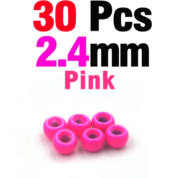 30P 2dot4 Pink MNFT 30 шт красочные латунные бусины размеры 2 мм 2,4 мм 2,8 мм 3,2 мм 3,4 мм 3,8 мм Материалы для завязывания Nymph стример жуков аксессуары - Цвет: 30P 2dot4 Pink