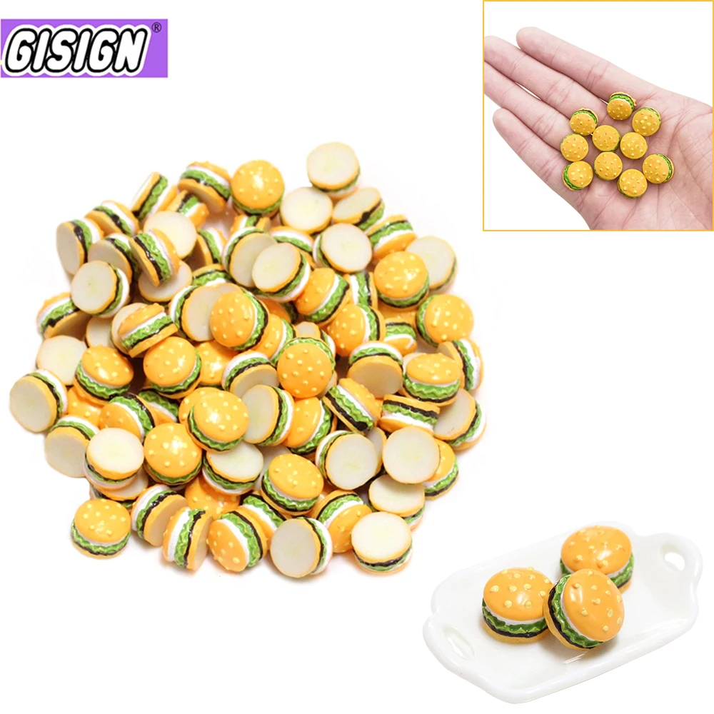 

Mini Hamburger Supplement Charms for Slime DIY Polymer Filler Addition Slime Accessories Toy Lizun Modeling Clay Kit for Child