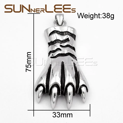 SUNNERLEES модные ювелирные изделия из нержавеющей стали подвеска ожерелье звеньевая