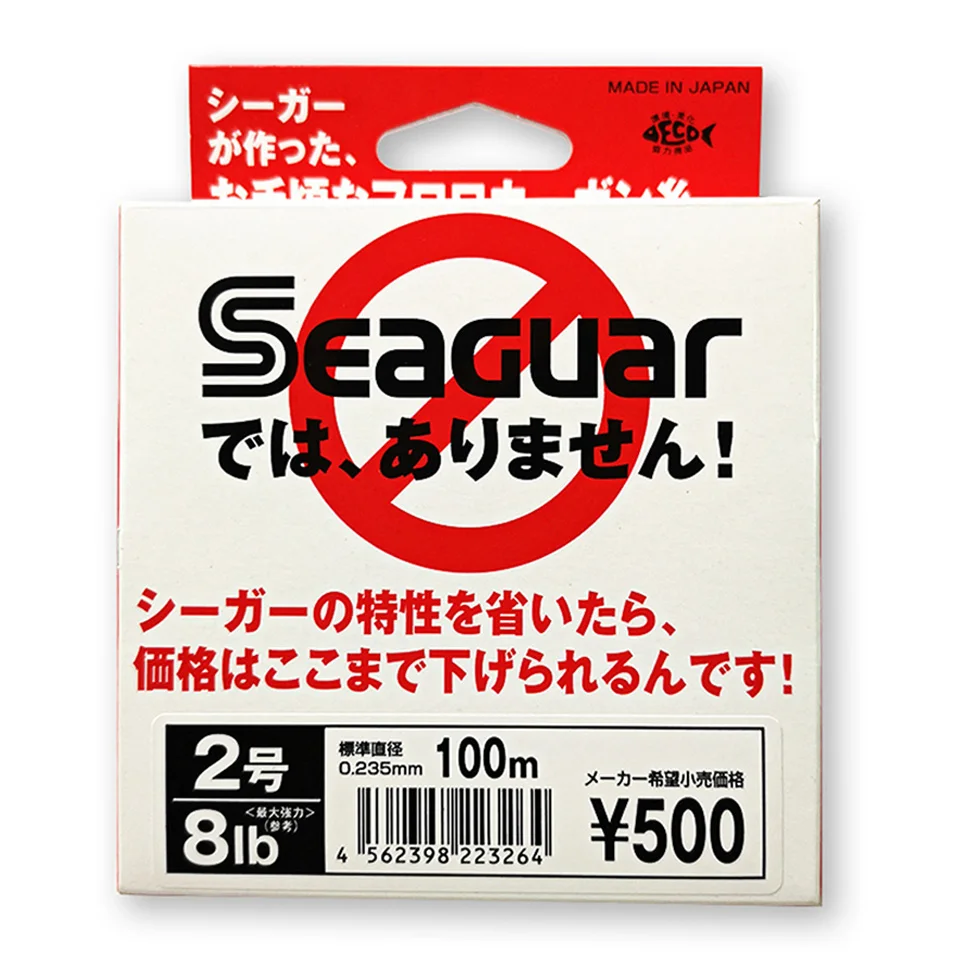 SEAGUAR белая этикетка оригинальная леска 4LB-20LB Фторуглеродные Лески 100 м