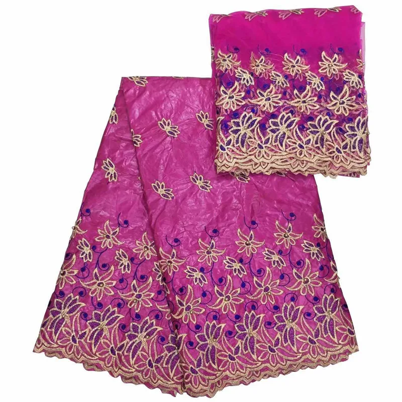 Новейшая африканская зеленая вышитая жаккардовая кружевная ткань Bazin богатая из