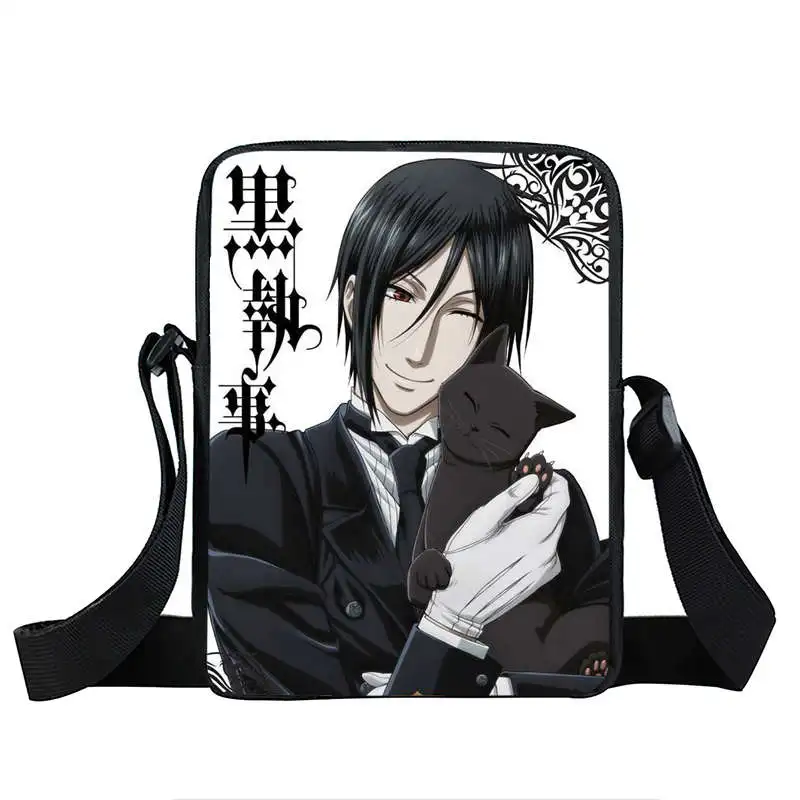 xkb hzs22 Аниме Черный дворецкий мини сумка для подростков Kuroshitsuji Ciel Sebastian Черный Дворецкий девочек сумки через плечо Детская сумка на плечо - Цвет: xkb hzs22