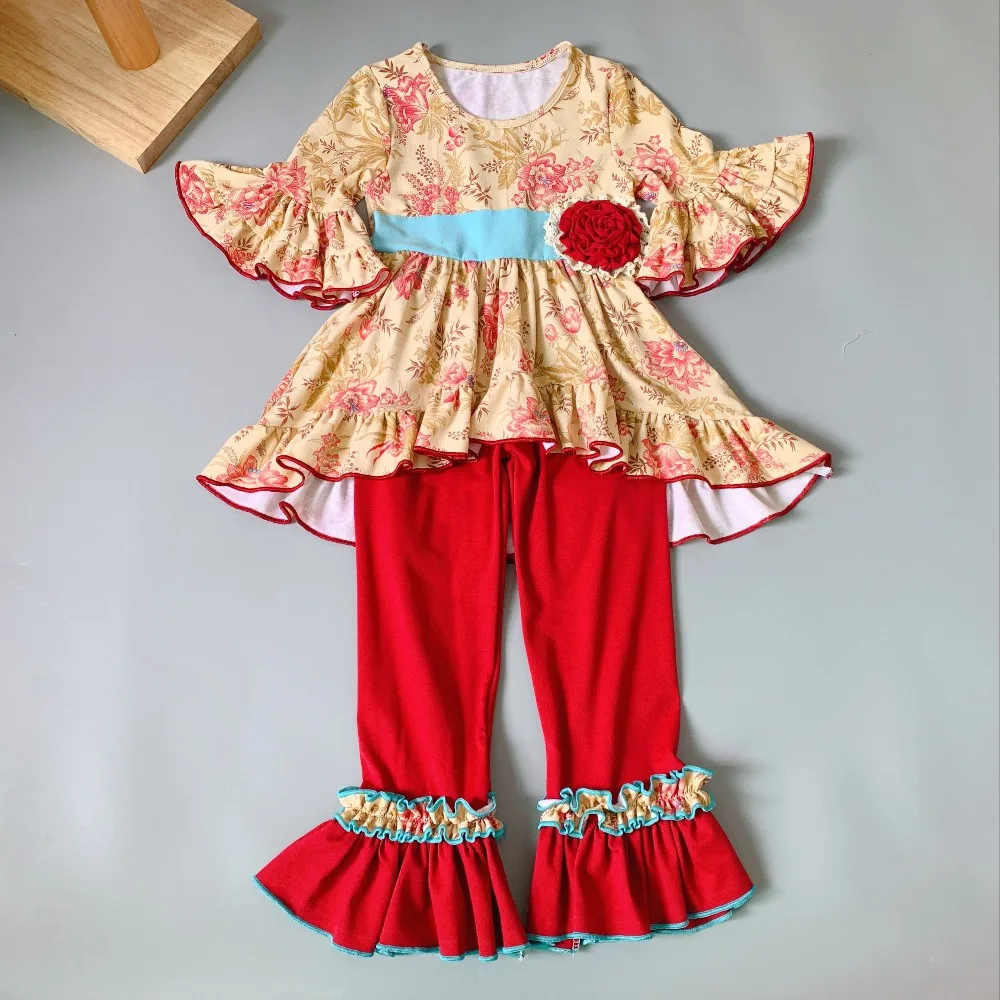 НОВЫЕ комплекты платьев для девочек наряды младенцев и платья с рюшами цветочным