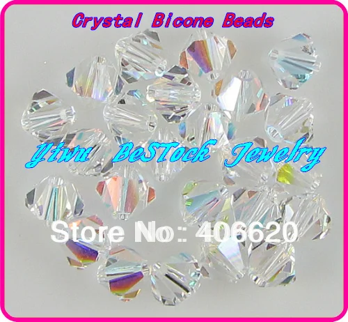 

Бесплатная доставка, 720 шт./лот 4 мм кристально чистые AB Цветные китайские высококачественные Кристальные биконусные бусины
